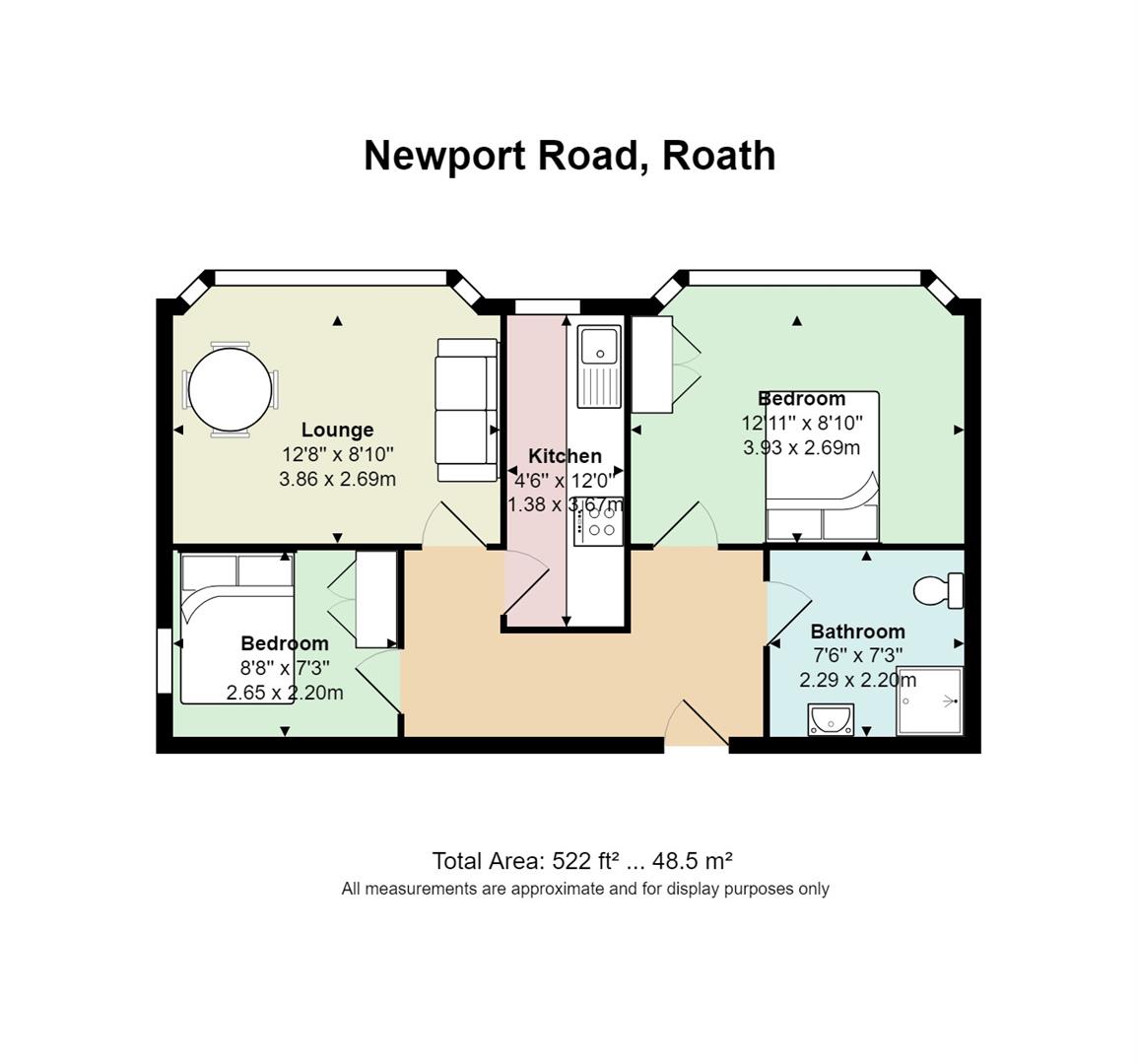 Floorplan for Newport Road, Roath